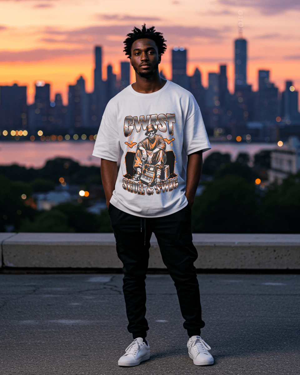 G West Skull & Swag Oversized Men's T-Shirt