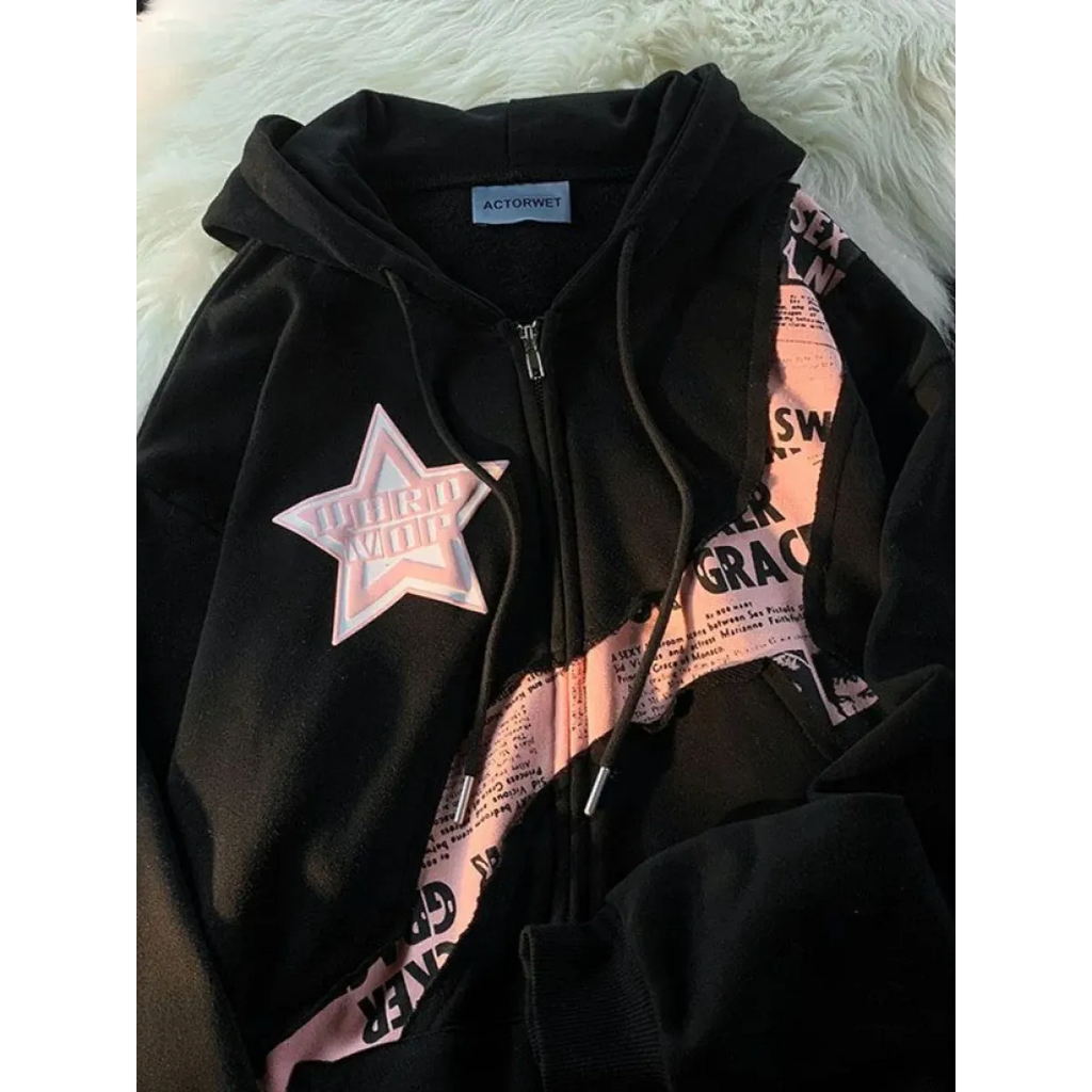 Y2K Vintage Zip-Up Hoodie